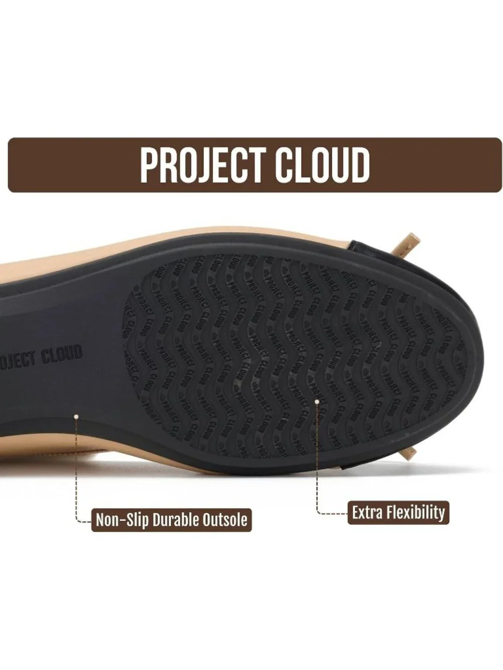 Women's Nude Black Ashley Insole and Lightweight Non-Slip and Comfortable Shoes